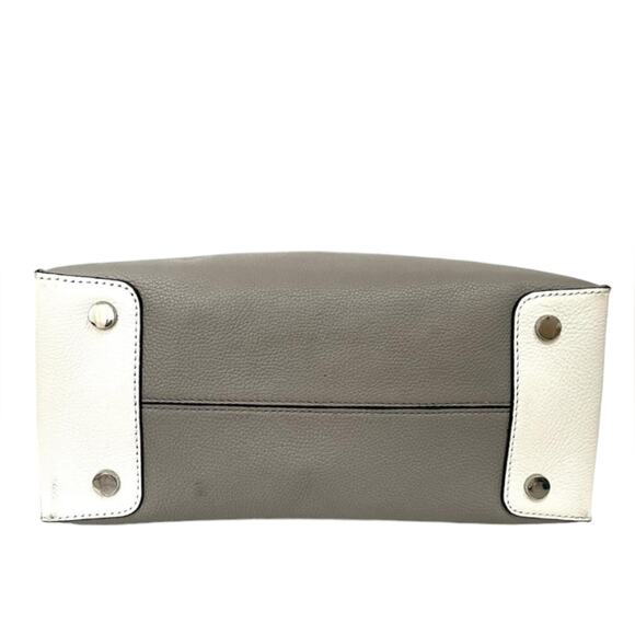 Michael Kors Mercer Large Grey Pebbled‎ Leather Tote Crossbody Satchel - Picture 13 of 16